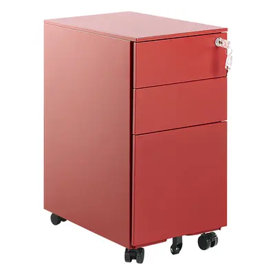 Storage Unit BOLSENA Metal Red