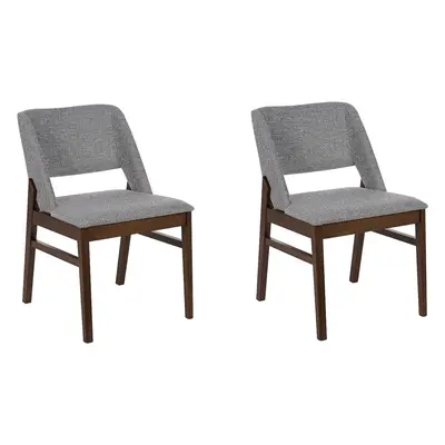 Set of Dining Chairs BELLA Light Grey