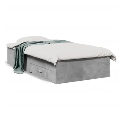 (concrete grey, x cm) vidaXL Bed Frame with Drawers Bed Base Grey Sonoma 140x200 cm Engineered W