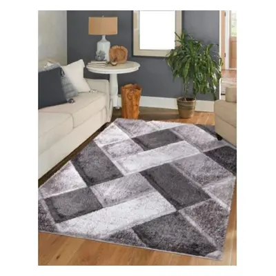 (Grey (ORION), x cm) New Soft Shaggy Modern Indoor/Outdoor Bedroom Rug Living Room Carpet Runner