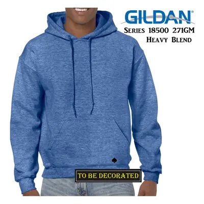 (XL) Gildan Heather Sport Royal Blue Hoodie Heavy Blend Hooded Sweat Mens