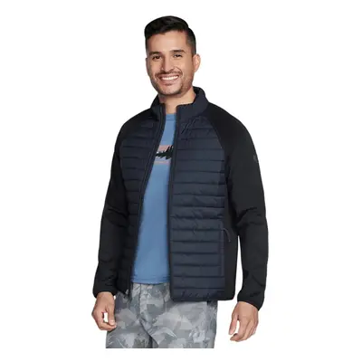 (XL, Black) Skechers Mens Go Shield 2.0 Hybrid Padded Jacket