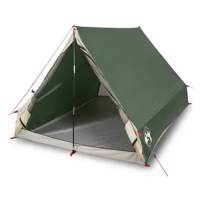 (Green) vidaXL Camping Tent A-Frame 2-Person Dome Tent Blackout Fabric Waterproof