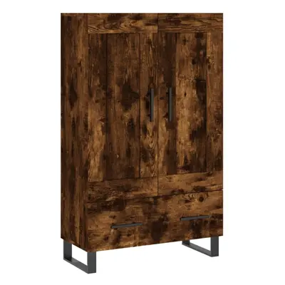 (smoked oak) vidaXL Highboard Sideboard Storage Cabinet Side Cabinet Black Engineered Wood