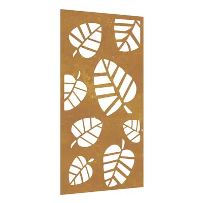 vidaXL Garden Wall Decoration Wall Art Wall Decor Corten Steel Leaf Design