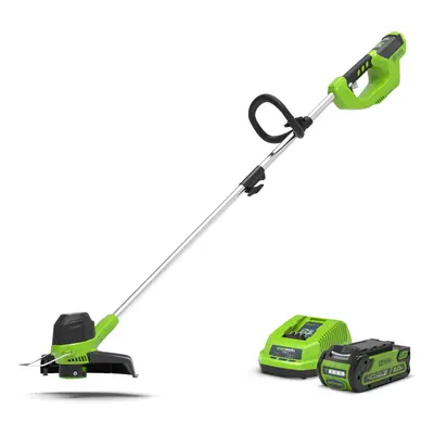 Greenworks G40LTK2 Cordless 40v Front Mount Line Trimmer 33cm/13in with Battery