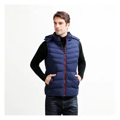 (3XL) Unisex Winter Electric Battery Heating USB Sleeveless Vest Temperature Control Heated Neck