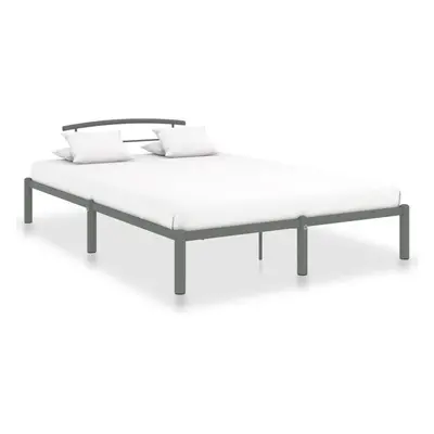 vidaXL Bed Frame Grey Metal 120x200cm Bedroom Furniture Accessory Bedstead