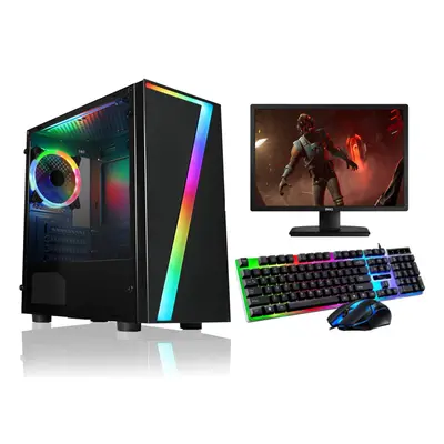 FCS Fast Gaming Intel Quad Core i5 16GB RAM 1TB HDD+128GB SSD PC Bundle & 22" Monitor