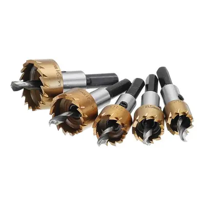 5pcs M35 Gold Coated Hole Sawtooth M35 Hole Saw Cutter Drill Bit Set 16/18.5/20/25mm