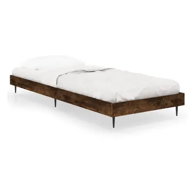 (smoked oak, x cm) vidaXL Bed Frame Bedroom Platform Bed Frame Bedstead Bed Base Engineered Wood