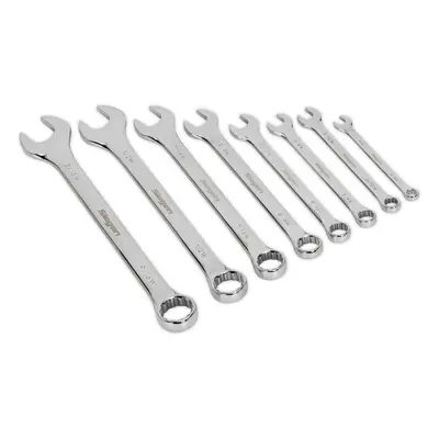 8pc Whitworth Socket Combination Spanner Set -12 Point Imperial Classic Car Ring