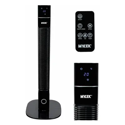 (Black) MYLEK Remote Oscillating Control Tower Fan 36" 60W