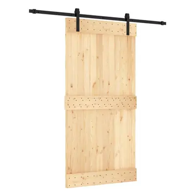 vidaXL Sliding Door Barn Door with Hardware Set Interior Door Solid Wood Pine