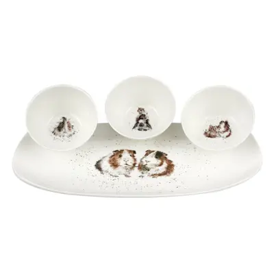 Wrendale Designs Guinea Pigs Bowl and Tray Set