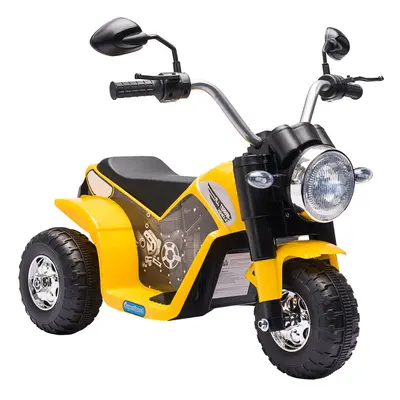 HOMCOM Kids 6V Electric Motorcycle Ride-On Toy Battery - Months Yellow