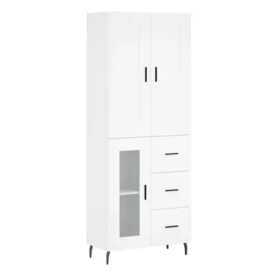 (white, glass door drawers) vidaXL Highboard Sideboard Cupboard Side Board Storage Cabinet Engin