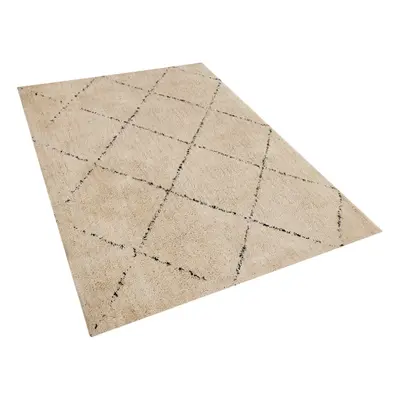 Area Rug x cm Beige and Black MUTKI