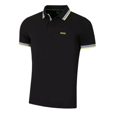 (M, Charcoal) Hugo Boss Mens Paddy Cotton Short Sleeve Breathable Button Polo Shirt