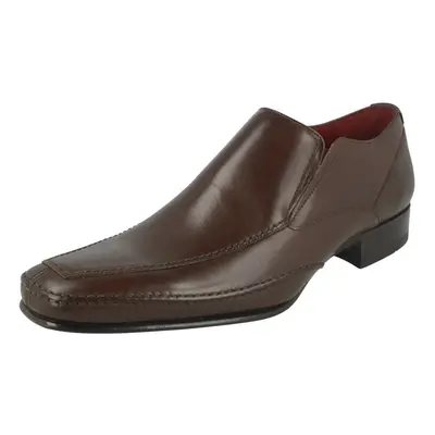 (UK 7, Dark Brown (Brown)) Mens Loake Formal Slip On Shoes Matthews - F Fit