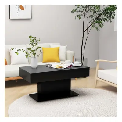 vidaXL Coffee Table Black Engineered Wood Couch End Side Center Accent Table