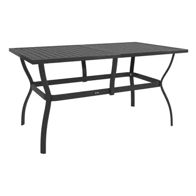 vidaXL Garden Table Anthracite cm Steel Outdoor Patio Side Dinner Desk