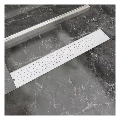 vidaXL Linear Shower Drain Bubble 730x140mm Stainless Steel Bathroom Channel