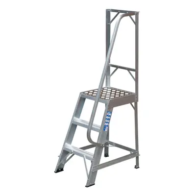 0.7m Heavy Duty Single Sided Fixed Step LaddersHandrail Platform Safety Barrier