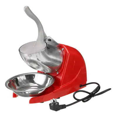 (Red, EU Plug) 380W 1500RPM Electric Ice Crusher Shaver Commercial Machine Snow Maker 100kg/h