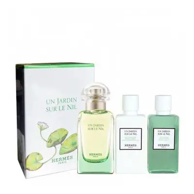 Hermes Un Jardin Sur Le Nil Pcs Set: 1.6 Eau De Toilette Spray + 1.35 Body Lotion + 1.35 Shower 