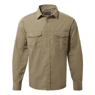 : (2XL, Pebble Brown) Craghoppers Mens Expert Kiwi Long-Sleeved Shirt