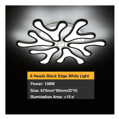 (Type L:Â heads white light black shell) LED Modern Ceiling Light For Living Dining Room Bedroom