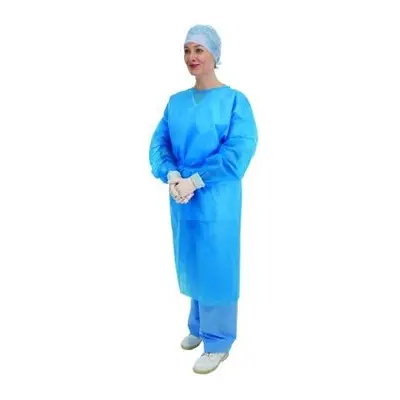 Premier Disposable Long Sleeved Gown, Elasticated Cuffs, Blue, Pack of (5520)