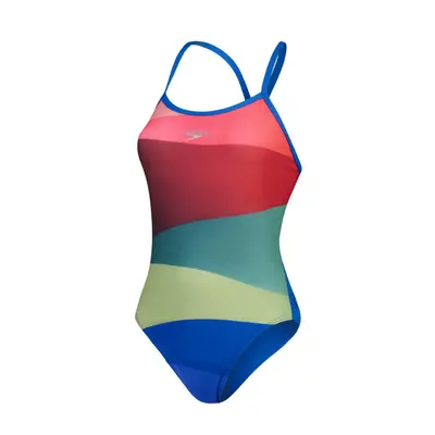 (34 in, Red/Green) Speedo Womens/Ladies Placement One Piece Swimsuit