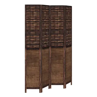 vidaXL Room Divider Panels Privacy Screen Dark Brown Solid Wood Paulownia