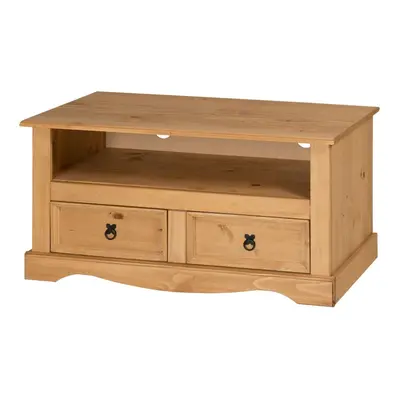 Corona TV Unit Flat Screen Wide Stand Drawer Solid Pine Furniture