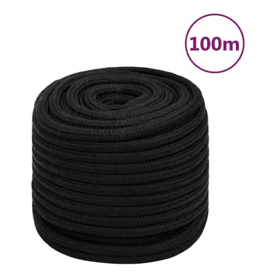 (black, mm/ m) vidaXL Braided Boat Rope Polyester Sturdy Yacht Cable Black/White Multi Sizes