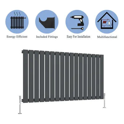 (Anthracite, 600*1156mm ?single)) Flat Panel Column Radiator