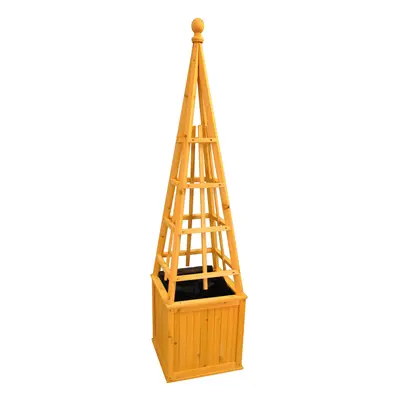 Wooden Garden Obelisk Planter with Liner