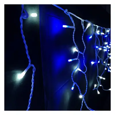 640 LED 16m Premier Christmas Outdoor Function Icicle Lights in Blue & White