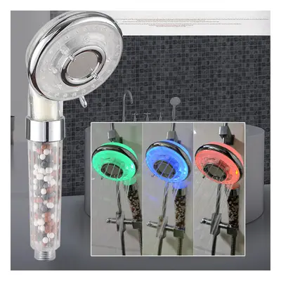 LED Three-color Shower Head Enhanced Pressurized Negative Ion Shower 7-function