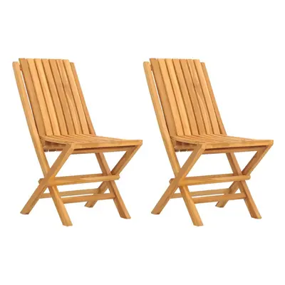 (2 pcs, without armrest) vidaXL Folding Garden Chairs Outdoor Chair Patio Wooden Chair Solid Woo