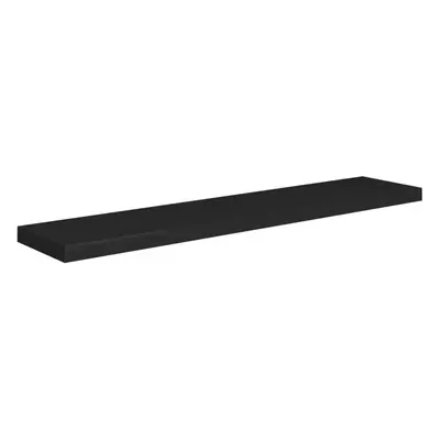 vidaXL Floating Wall Shelf Black 120x23.5x3.8 cm MDF Display Book Hanging Rack