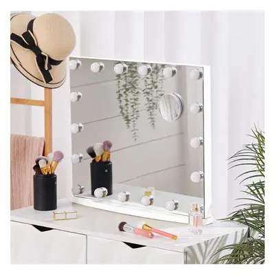 Hollywood LED Bulbs Makeup Cosmetic Mirror With Magnifying Glass