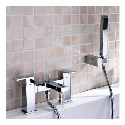 Lima Cube Square Bath Shower Mixer and Shower Handset