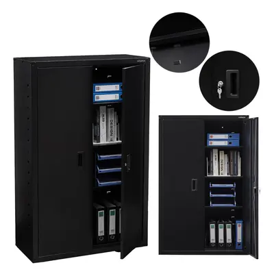 AREBOS Filing cabinet Office cabinet Storage cabinet Material cabinet Steel cabinet - Black