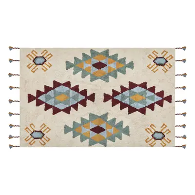 Cotton Area Rug x cm Multicolour DUZCE