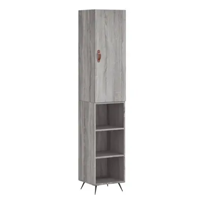 (grey sonoma) vidaXL Highboard Sideboard Tall Storage Cabinet Side Cabinet Engineered Wood