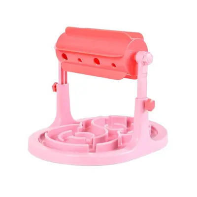 (Pink) Slow Feeder Roller Feeder for Dogs and Cats