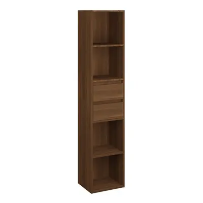 (brown oak) vidaXL Book Cabinet Bedroom Bookcase Book Rack Standing Shelf Engineered Wood